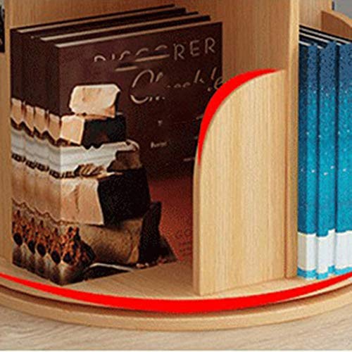 Zldctg Bookshelf,Creative 360°Rotating Bookcase Simple Disassembly Bookshelves Simple Student Landing Rack #TOP4