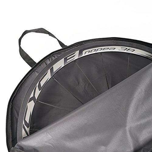 VCYCLE 700C Road Bike Cycling Wheel Bag Soft Waterproof Bicycle Double Wheel Cover Black