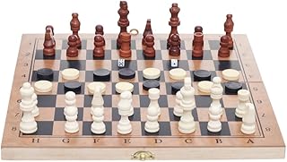 لوح شطرنج خشبي مغناطيسي قابل للطي متوسط الحجم للعائلة، متعدد الألوان