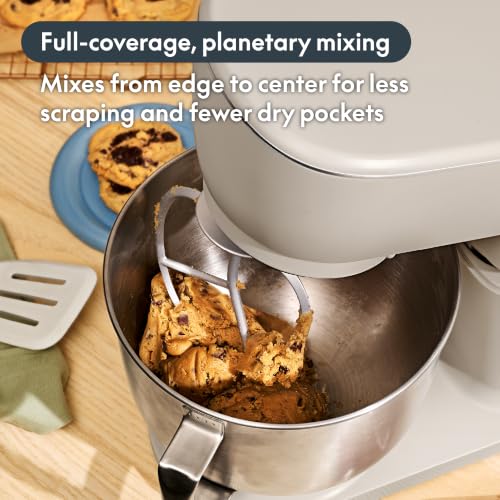 Image of bella STIR 5.3Qt Tilt-Head Stand Mixer, 12-Speed Countertop Mixer, Oatmilk