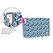 Everything Mary Deluxe Quilted Fabric Sewing Machine Cover, Blue Floral - Covers Singer, Brother & Most Standard Machines - Protective Dust Case Bag with Storage Pockets for Needles & Accessories