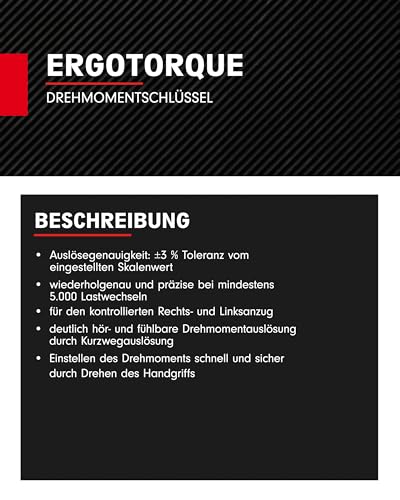 KS Tools Ratschen Drehmomentschlüssel 1/4 Zoll Drehknopf ERGOTORQUEprecision 516.1412 I 5-25 Nm I Mit Doppelskala in Nm und lbf•ft I… – Ansicht 5