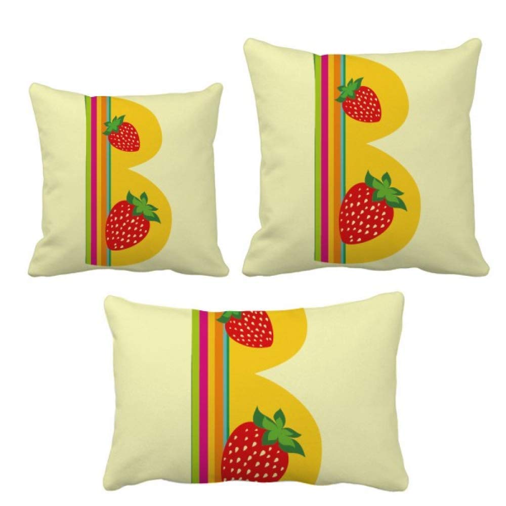 Housses de coussin Alphabet B fraise DIYthinker pour décorer le canapé de votre salon