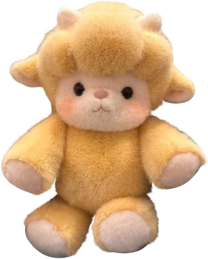 Running Plushie Stress Relief Panda Cow Little Lamb Red Panda Stuffed Animal Shaking Interactive Moving Legs Desktop Fidget Toy Soft Cuddly Pal Sensory Gift for Office Bedroom Home Yellow Sheep