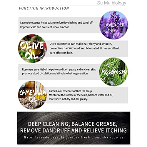 Hotiary Rosemary Hair Regrowth Shampoo Bar, Deep Cleansing Shampoo Bar For Hair & Scalp Anti Hair Loss Rosemary Shampoo Soap Natural Organic Oil Control, Cruelty Free 0 Silicone Oil (Rosemary) #TOP5