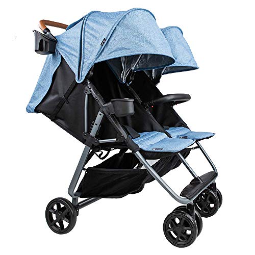 Zoe Twin+ Luxe (Zoe XL2) Stroller - Best Lightweight Double Stroller for Toddlers - Everyday Twin Stroller with Umbrella - UPF 50+ - Tandem Capable