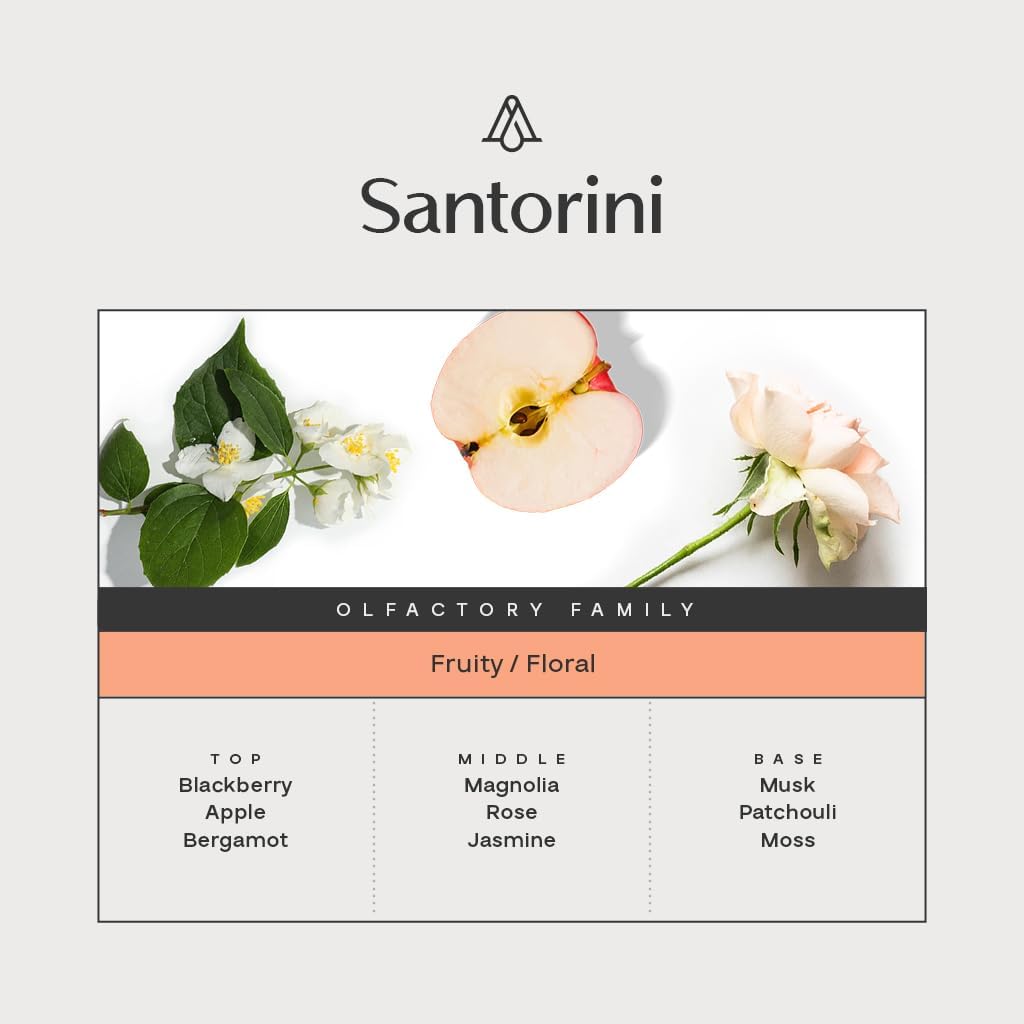 AromaPlan Hotel, Home Luxury Scents, Santorini 5.07 Fl Oz (150ml) | Fragrance for Cold Air & Waterless Diffuser Oil | Home Luxury & Hotel Scent for Aromatherapy-USA Made,Bigger Bottle & Longer Lasting