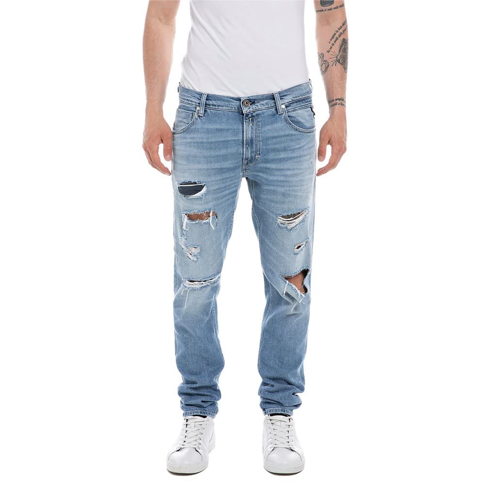 REPLAY Herren Jeans Mickym Slim-Fit, Light Blue 010-1 (Blau), 29W / 34L