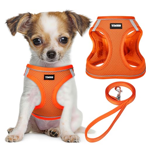No Pull Dog Puppy Harness and Leash Set Reflective Mesh Vest Medium