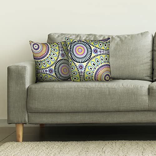 Mintpair Storage Ottoman Cube Plus Throw Pillows | Stylish Footstool With Lid & 2 Boho Pillow Covers & Two 18X18 Pillow Inserts Bundle | Use As Foot Rest, Storage Cube, Side Table & More | Grey #TOP4