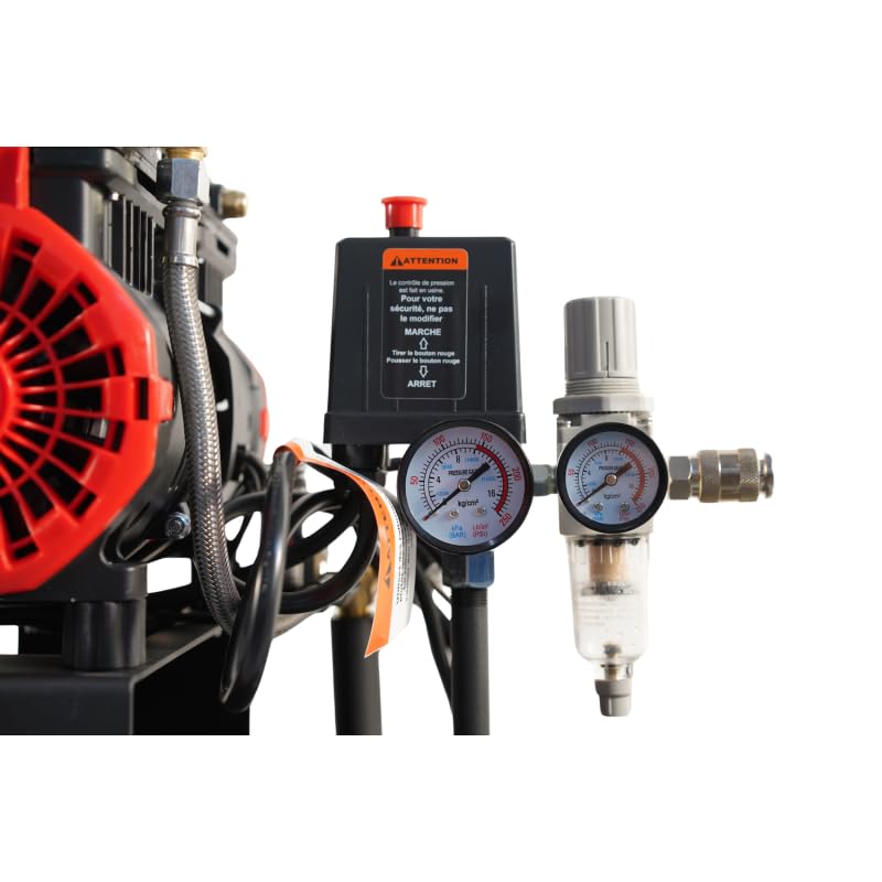 BPAC Compresor de Aire Coimprimido 100 L 4,5 CV - Motor sin Aceite-Silencioso