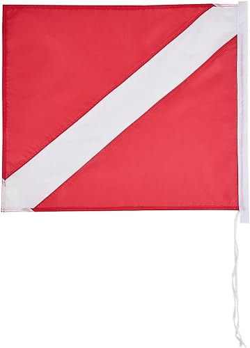 Miniatura 4 de MOPHOEXII Paquete de 2 banderas de buceo con lazos de cordón extraíbles, bandera alfa, marcador de bandera de barco, 20 x 24 pulgadas para