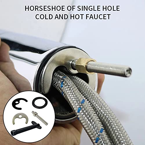 SPORTARC Monoblock Waschbecken & Spülbecken Mischbatterie Wasserhahn Klemme Halterung Kit 1 Bolzen M12 Wasserhahn Befestigungsset Bolzen Unterlegscheibe Schraubenschlüssel Platte Set