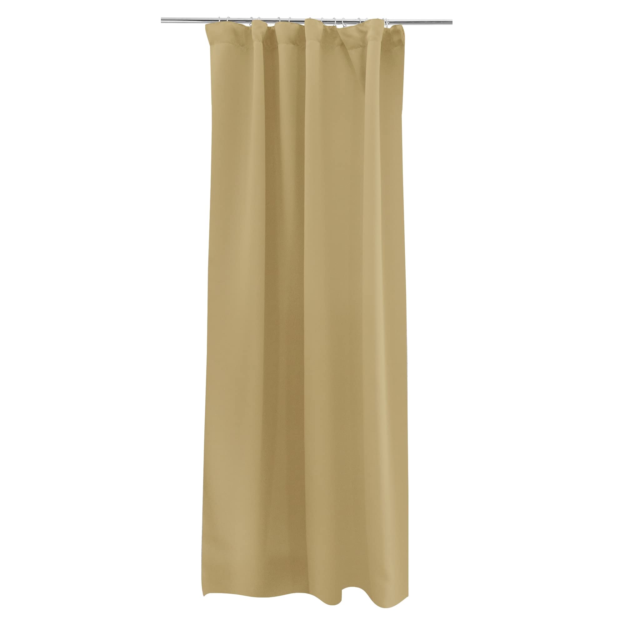 Victoria M. Aurora Verdunkelungsvorhang Blickdicht Thermovorhang mit Kräuselband, für Gardinenstangen und -schienen 140 x 245cm, Creme