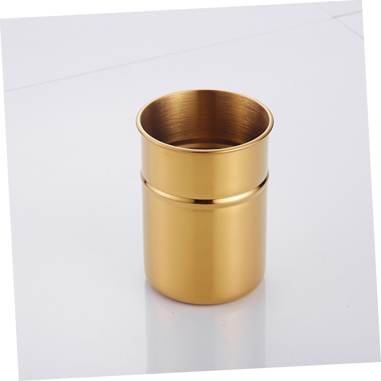 Cepillo de Baño Inoxidable con Soporte de Pared Dorado Escobilla para WC Resistente y Reutilizable para Limpieza Eficaz del Baño de Espacio y Diseño Moderno