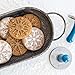 Nordic Ware 1275 Disney Frozen 2 Falling Snowflake Cast Cookie Stamps, Set of 3, Silver with Blue Handles, Silver with Blue Handles