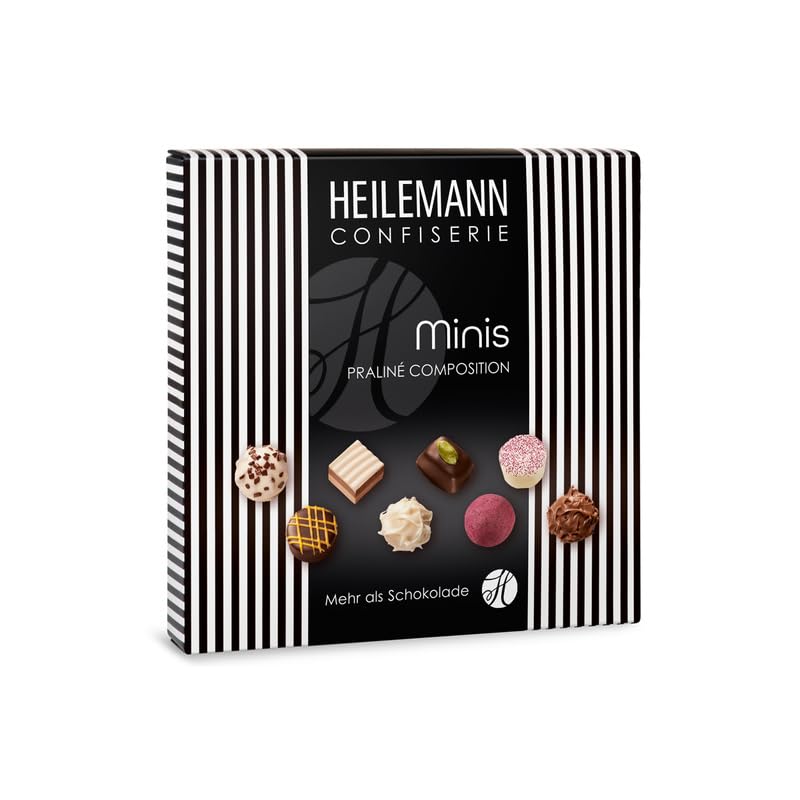 Heilemann Confiserie Assorted Mini Pralines Black Composition Dark & Milk Chocolate Sweets - 91 g - 3.2 oz - Germany