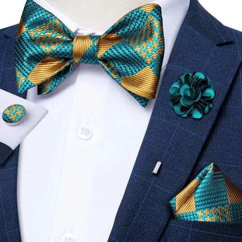 Set de Corbata de Moño a Cuadros para Hombre miniatura 2