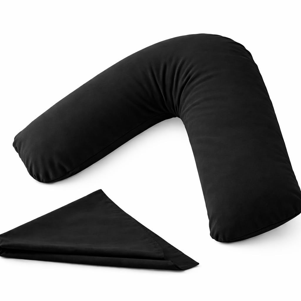 HASSTEX NEW MEDICAL Living Orthopaedic V Shaped Support Black Colour Pillow Case Only