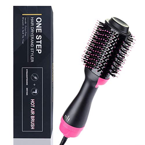 Hot Air Brush, 3-in-1 Hair Brush Dryer Straightener Curler, Hair Styler Power 1000W