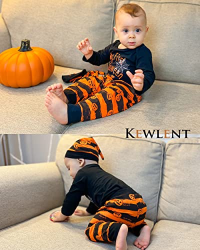 Kewlent Baby Boys Pumpkin Outfit My First Halloween Pants Set With Hat thumb #1