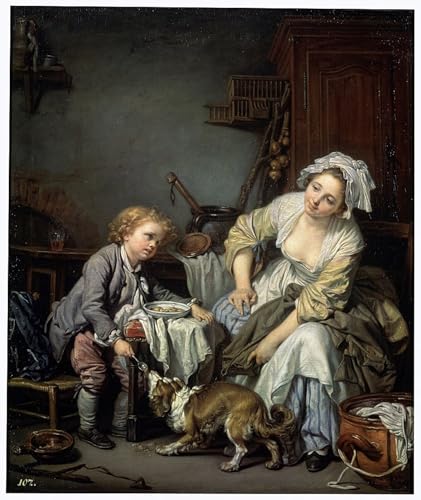 Pinturas famosas en lienzo de Jean Baptiste Greuze para decoración 60x90cm