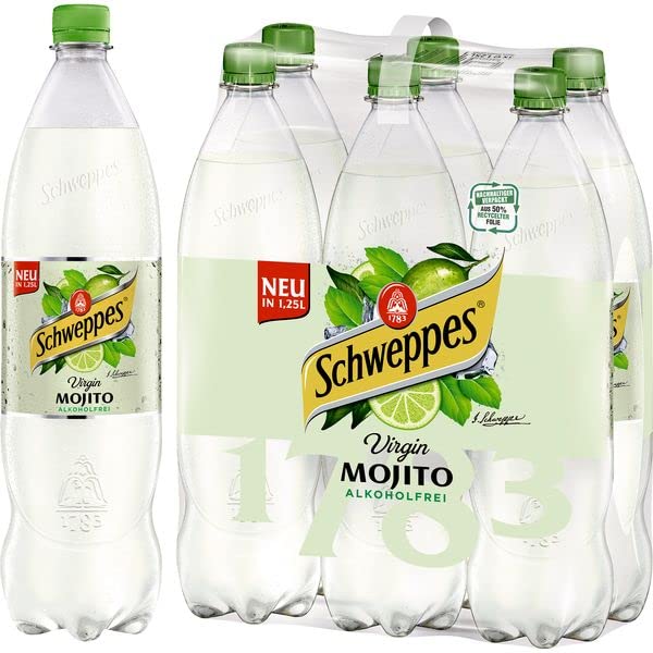 Schweppes Virgin Mojito inc. Pfand (6 x 1,25l) boisson gazeuse gazeuse