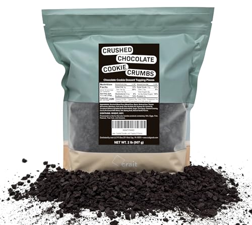 Chocolate Cookie Crumbs, Cookie Crumble Topping, Chocolate Graham Cracker Crumbs, Dirt Coffee Topping, Chocolate Cookie Crunch- 2 Pounds Resealble Bag