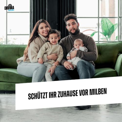 Envira Milben Spray 500 ml + 2 Liter - Effektives Mittel gegen Hausstaubmilben – Langzeitwirkung gegen alle Arten von Milben – Milbenschutz für Matratzen, Bett & Wohnung - Geruchsarm