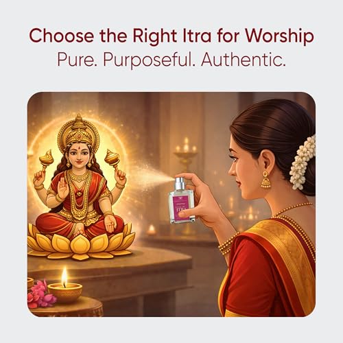 Image of Itra for Pooja Chandan & Gulab Attar 10 ML x 2 | 0% Alcohol Natural Fragrance | Long Lasting Pooja Attar for Worship & Daily Use