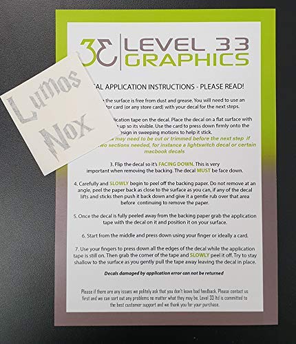 Level 33 Autocollant pour Interrupteur Lumos NOX