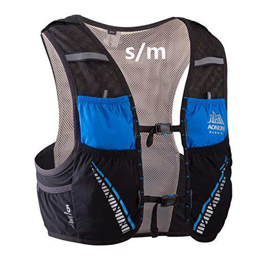 AONIJIE 5L Hombre Mujer Ligero Mochila de hidratación Superior Chaleco para Trail Running