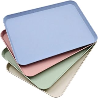 27 Narrow Kitchen Ideas That Maximize Every Inch 102 4PCS 4 Colors Large Wheat Straw Tray Set, Unbreakable Lightweight Dinner...