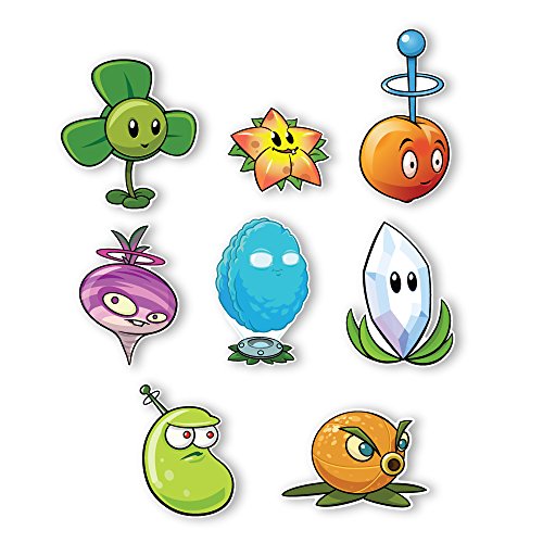 Plants vs. Zombies 2 Wall Decals: Special Far Future Plant Set I (Eight Plants 3.5 to 5 inches Longest Side)