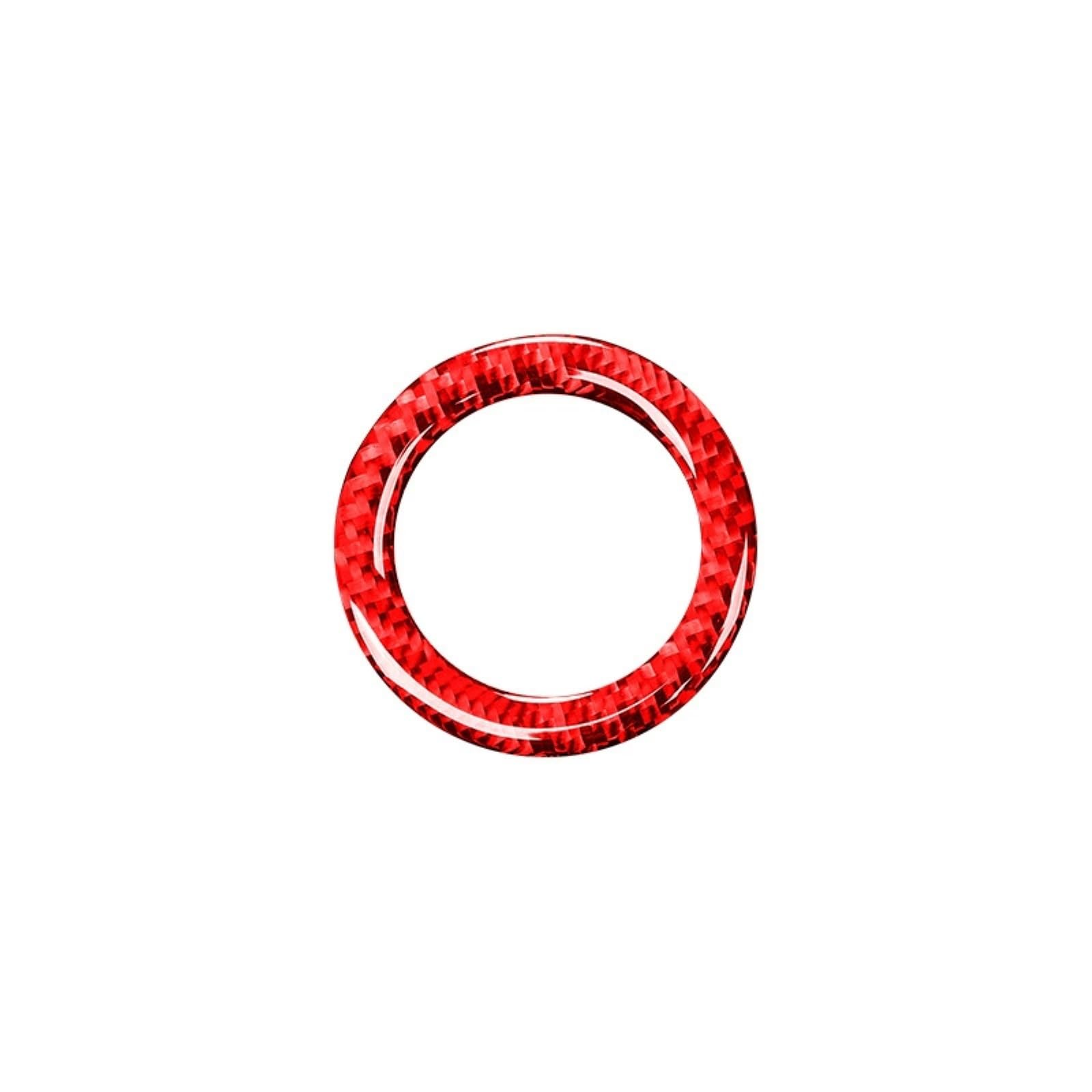 VNHLOTVJL Car Ring Decorative Cover Stickers Accessories Compatible for BMW 3 Series E46 323i 328i 330i 325i 1999-2004 Carbon Fiber(Red Carbon Fiber)