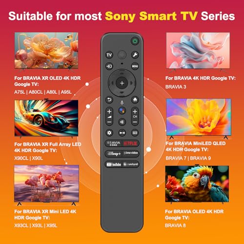 Image of Voice Remote Control Replacement for Sony TV Remote, for Bravia TV Remote,or All Smart LED OLED Series TVs