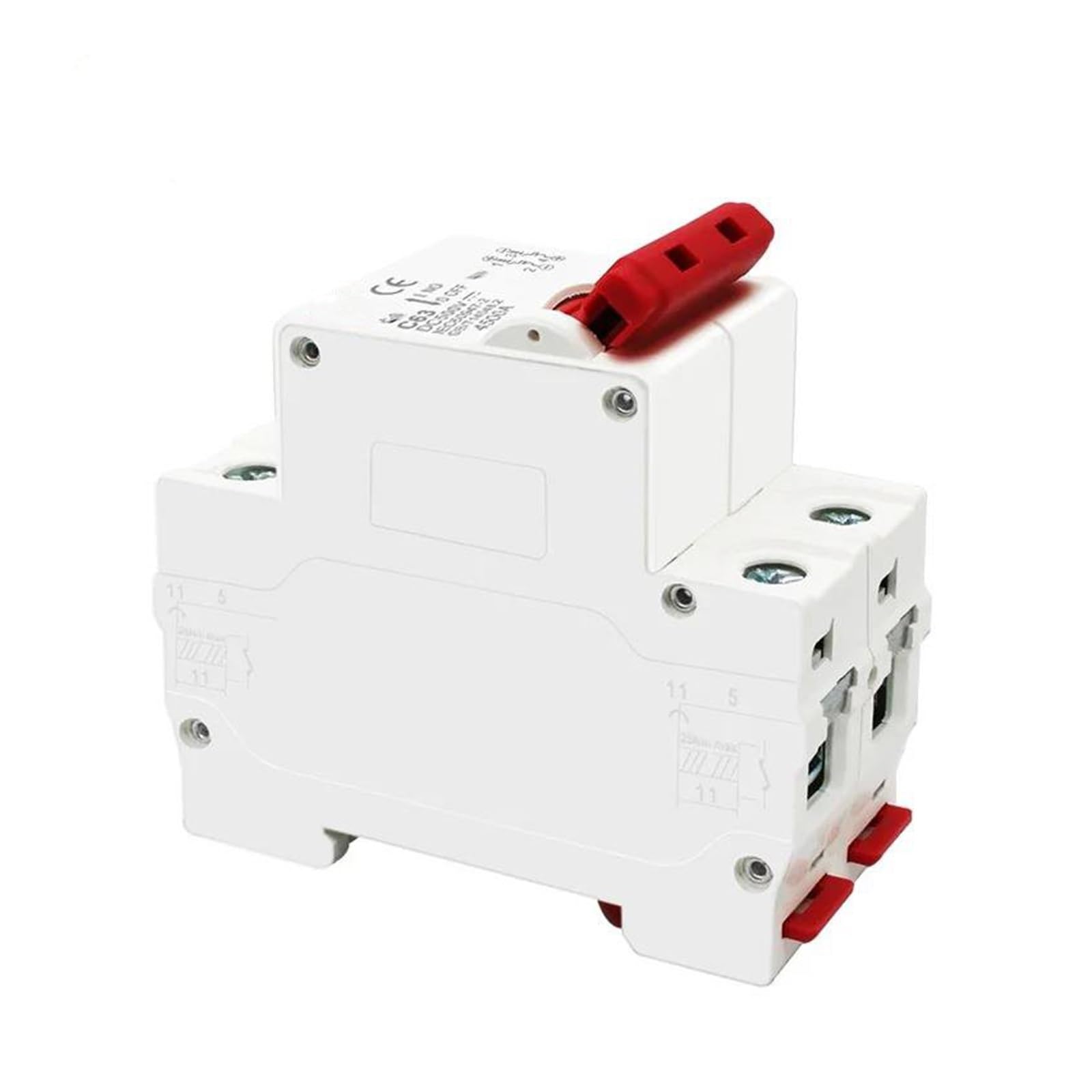 Interruttore automatico CC per pannelli solari Interruttore di protezione da sovraccarico 500VC63 6A/10A/16A/20A/25A/32A/40A/50A/63A Interruttore automatico per guida DIN(6A)