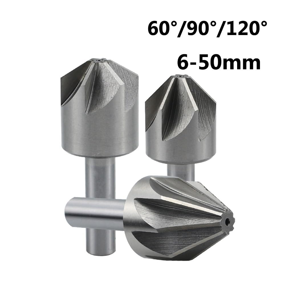 1 sztuk 6-50mm HSS 6/8 flet 60/90/120 stopni fazowanie wiertła rozwiercające bity (6/8/10/12.5/14/16/18/20/22/25/30/32/35/40/45/ 50mm)(35mm(120 Degree))