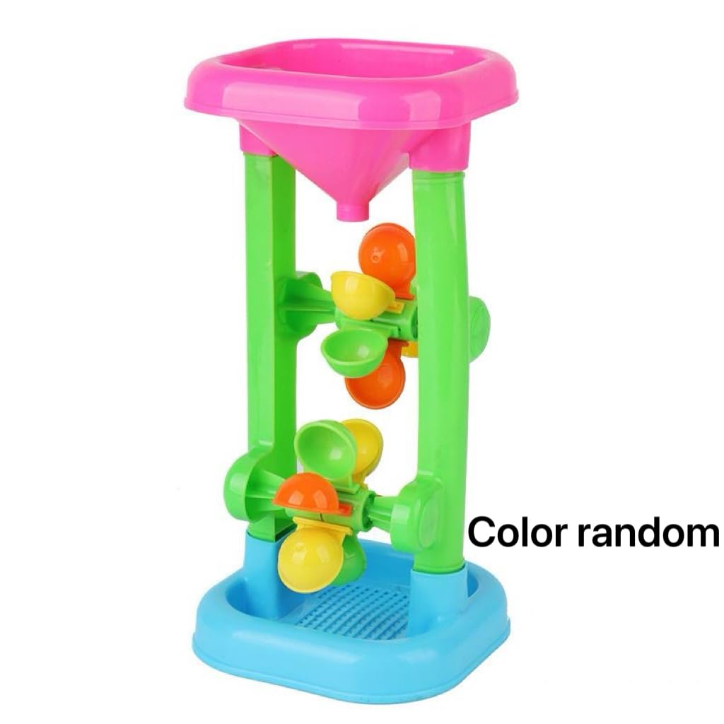 Colorful Sand Wheel Beach Toy for Summer Beach Sandbox Water Sifting Funnel Helps Develop Kids Hand Eye Coordination Water Sifting Funnel for Summer Sand Table — view 2