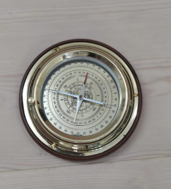 Brújula náutica de latón para reloj de sol, brújula de bolsillo vintage, brújula de trabajo grabada antigua, brújula de mapa de dirección marítima