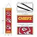 WinCraft Kansas City Chiefs Evolution 8x32 Inch Vertical Wool Embroidered Hanging Banner