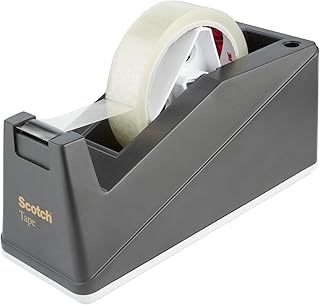 Scotch Dispensador para Cinta Adhesiva - Modelo C10 Negro para Cinta de hasta 25mm x 66m - Uso Profesional, Dispensador rellenable para el Hogar y la Oficina
