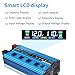 2500w Pure sine Wave Inverter DC 12V to AC 110V/120V Converter, 5000w (Peak) with LCD Display, Wireless/Wired Remote Control, 4AC outlets and 4USB.Ideal for Camping, RV Travel, Off-Grid Solar Systems
