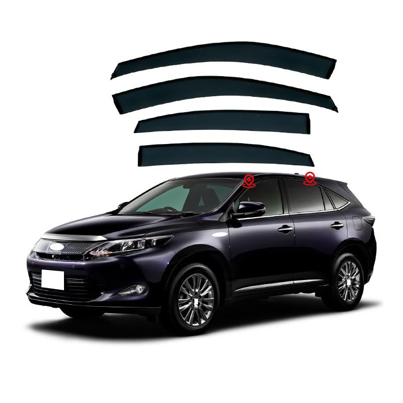 Déflecteurs de vent pour éliminer la buée et les bruits d'air sur Toyota Harrier