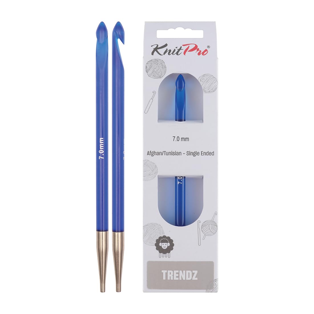 KnitPro Trendz Afghan/Tunisian Crochet Hook | 7.00mm