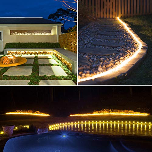 Forever Speed 6M LED Lichterschlauch Außen,216LEDs Wasserfest LED Lichtschlauc Schlauch Außen und Innen für Weihnachten, Hochzeit, Dach, Zaun Dekoration Beleuchtung WarmWeiß IP65