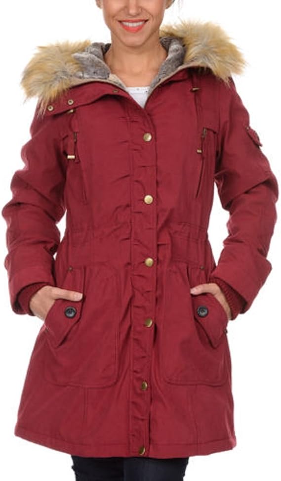 Red parka womens coat Clearance