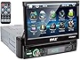 Pyle Single DIN Head Unit Receiver - In-Dash Car Stereo with 7” Multi-Color Touchscreen Display - Audio Video System with Bluetooth for Wireless Music Streaming & Hands-free Calling - PLTS78DUB, BLACK
