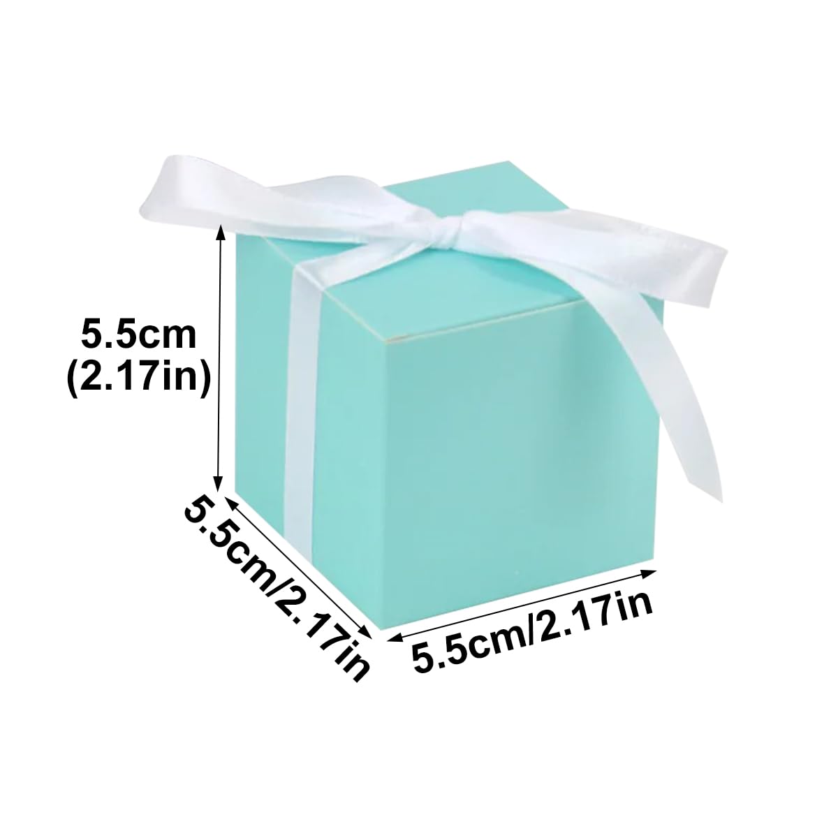 20 Pezzi Scatole per Caramelle quadrate, 2,16x2,16x2,16 Pollici Scatole per bomboniere per Piccoli Regali, Artigianato