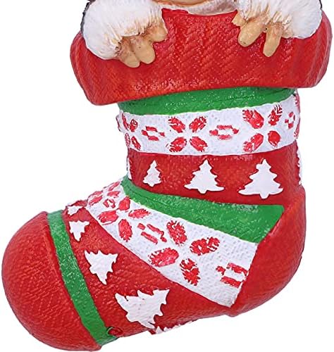 Nemesis Now Gremlins Gizmo in Stocking Hanging Festive Decorative Ornament, Red, 12cm